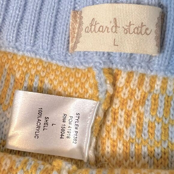 Altar’d State Knit Periwinkle Daisy Sweater Jogger Pants New with Tags Large - Picture 5 of 13